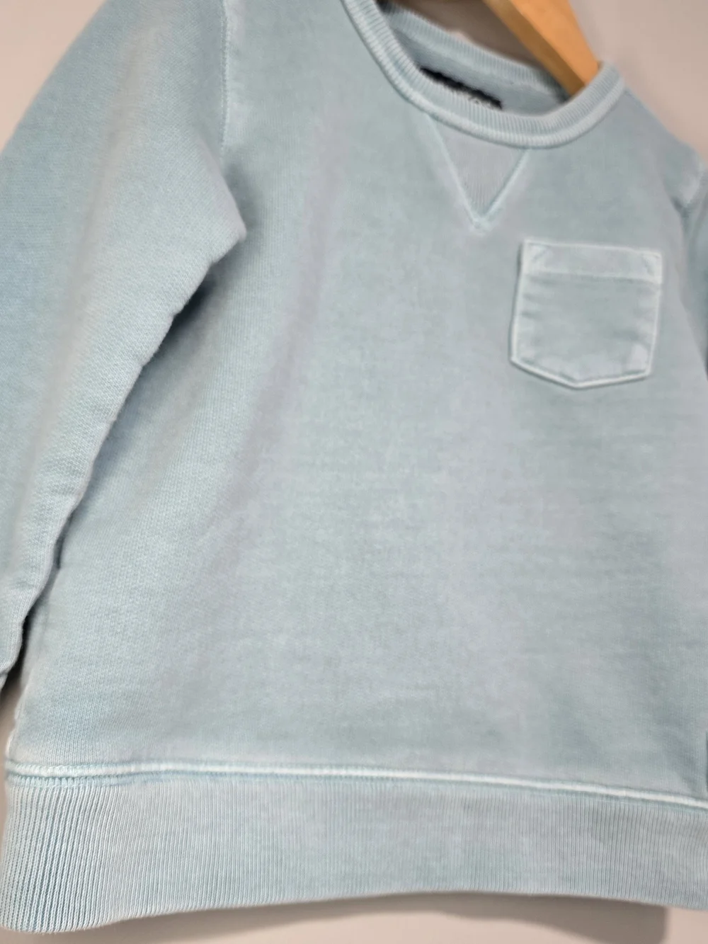 OshKosh Baby Blue Crewneck Sweatshirt with Chest Pocket